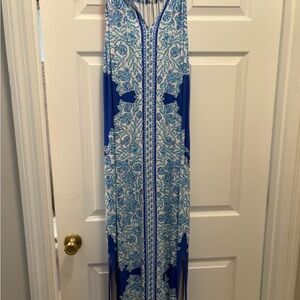Lilly Pulitzer Blue and White Maxi Dress